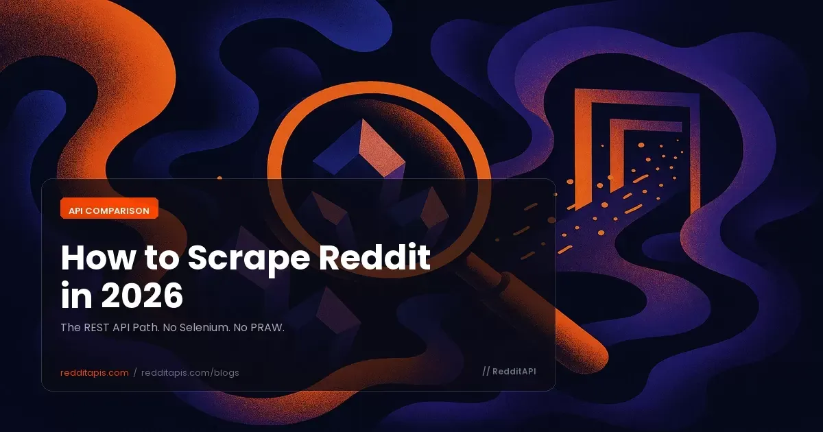 Reddit Data API 2026: REST, PRAW Alternative, $0.002 Per Call