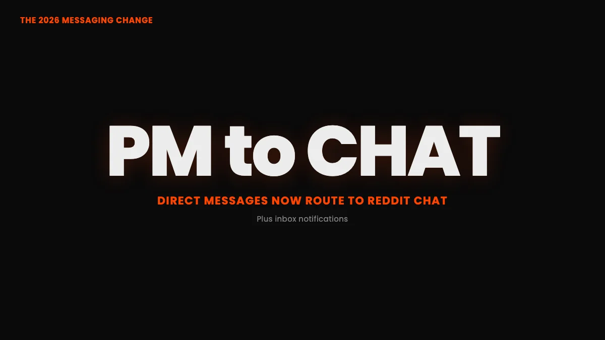 How Reddit's 2026 messaging change moves direct messages from the legacy Private Message inbox toward Reddit Chat with inbox notifications